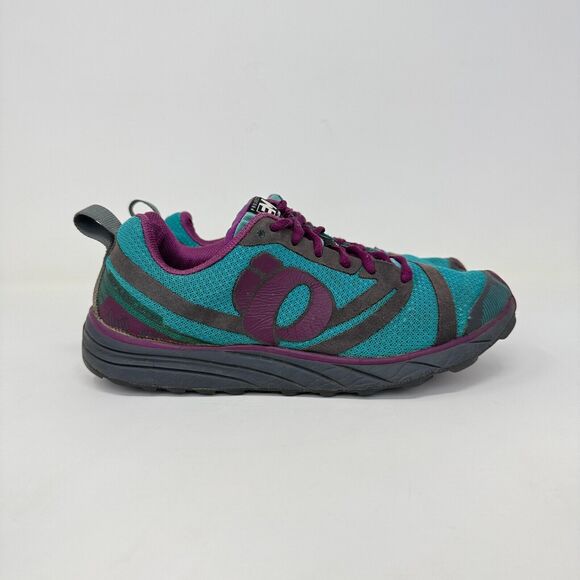 Pearl iZumi Project M3 Teal Purple Mesh Lace Up Athletic Shoes Women's Size 7 - Picture 1 of 10